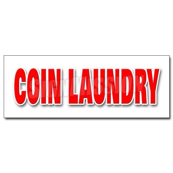 Signmission COIN LAUNDRY DECAL sticker wash fold washing machines